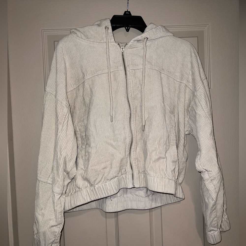Full zip corduroy jacket with hood